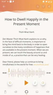 Plum Village android App screenshot 1